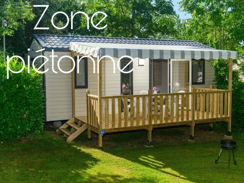 MOBILHOME 4 personnes - Mobil-home Yvain Confort 27m² (2 chambres) + terrasse couverte + TV / Zone piétonne 4 pers