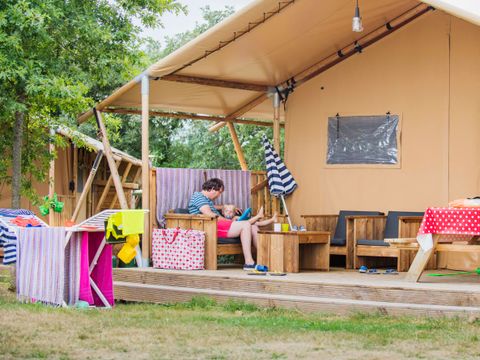 TENTE TOILE ET BOIS 6 personnes - Tente safari Mouette