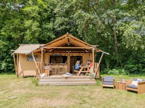 Tente en toile et en bois 5 personnes - Tente safari Loubine