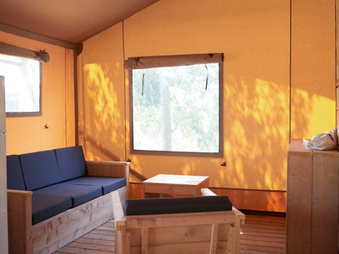 Tente en toile et en bois 6 personnes - Tente safari Flétan