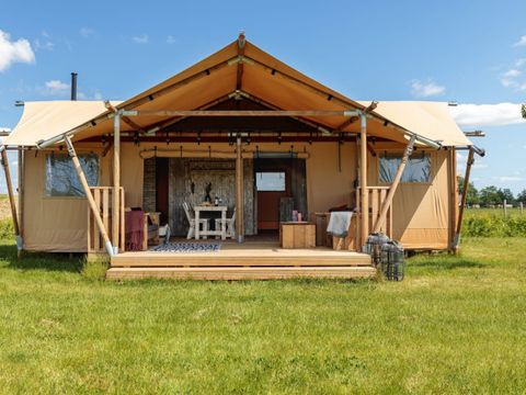 Tente en toile et en bois 6 personnes - Tente safari Flétan