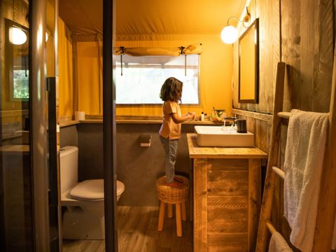 Tente en toile et en bois 6 personnes - Tente safari Flétan