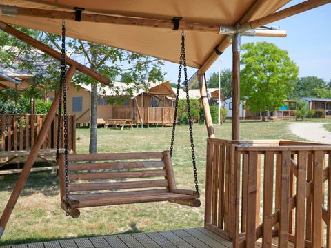 Tente en toile et en bois 6 personnes - Tente safari Flétan