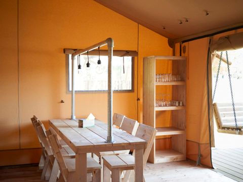 Tente en toile et en bois 6 personnes - Tente safari Flétan