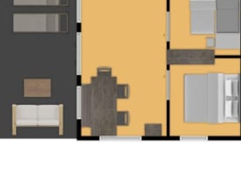 TENTE TOILE ET BOIS 5 personnes - Rouget