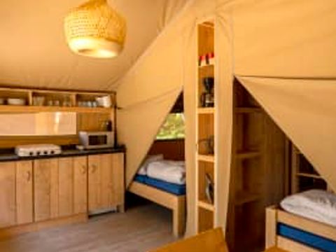 TENTE TOILE ET BOIS 5 personnes - Rouget