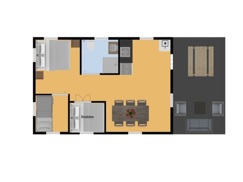 TENTE TOILE ET BOIS 6 personnes - Tente safari Mouette