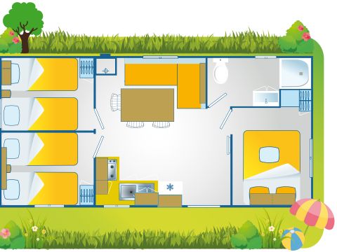 MOBILHOME 7 personnes - Happy premium with panoramic view