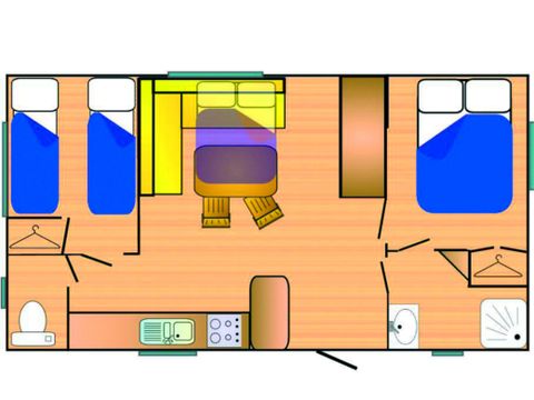 MOBILHOME 6 personnes - Grand 800-3 A/C CD