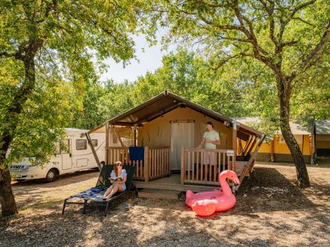 TENTE TOILE ET BOIS 5 personnes - Tente Safari | 2 Ch. | 4/5 Pers. | Clim.