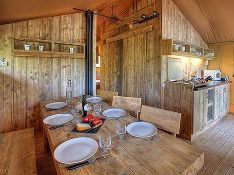 TENTE TOILE ET BOIS 5 personnes - Tente Safari | 2 Ch. | 4/5 Pers. | Clim.