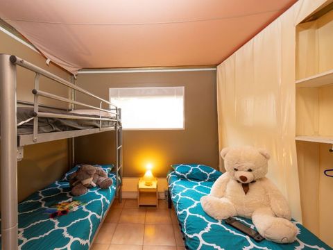 TENTE TOILE ET BOIS 5 personnes -  Lodge 2 chambres 5 pers