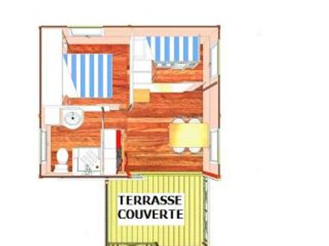Chalet 4 personnes - BOIS avec terrasse