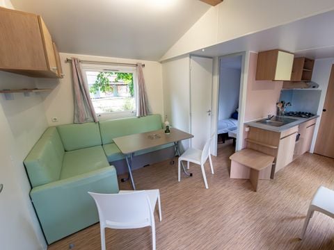 MOBILHOME 4 personnes - Mobil-home Premium Riviera 28m² proximité rivière- 2 chambres + Terrasse avec parasol - 4 pers