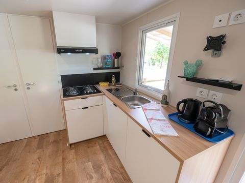 MOBILHOME 6 personnes - Mobil-home Premium Trendy 33m² - 3 chambres + terrasse couverte - 6 pers