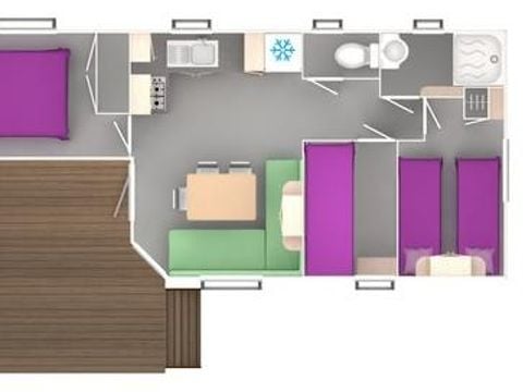 Mobilhome 6 personnes - Cottage - 3 chambres