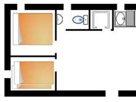Chalet 4 personnes - Oiseau : - 2 chambres