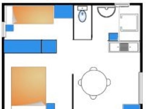 Chalet 4 personnes - Arbre : - 2 chambres - / dimanche-dimanche /