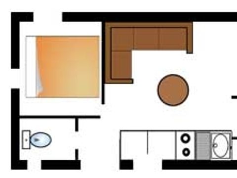 MOBILHOME 4 personnes - Mobilhome : 2 chambres, 5 pers