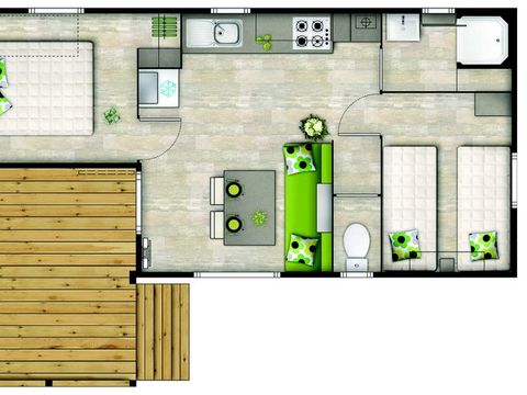 MOBILHOME 6 personnes - - 3 chambres