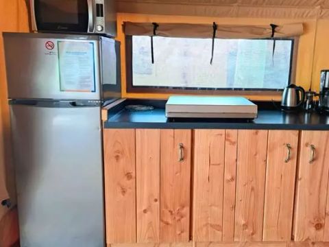 Tente en toile et en bois 5 personnes - Tente Eco Lodge | 2 Ch. | 4/5 Pers. | Sans SDB