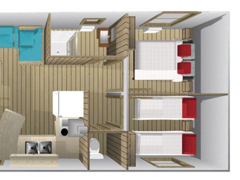 TENTE TOILE ET BOIS 4 personnes - EcoLodge 4 PL