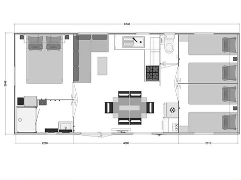 MOBILHOME 6 personnes - Confort Premium 3 chambres