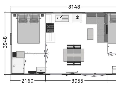 MOBILHOME 4 personnes - Confort Premium 2 chambres