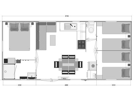 MOBILHOME 6 personnes - Confort 3 Premium climatisé (année 2024)