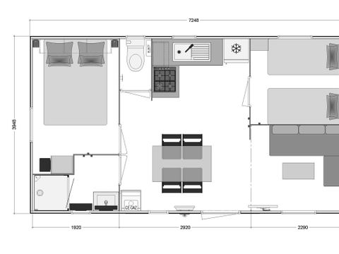 MOBILHOME 6 personnes - CONFORT PLUS CONVERTIBLE