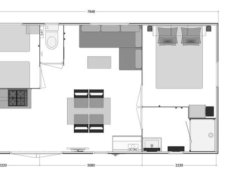 MOBILHOME 4 personnes - CONFORT PLUS 2 chambres