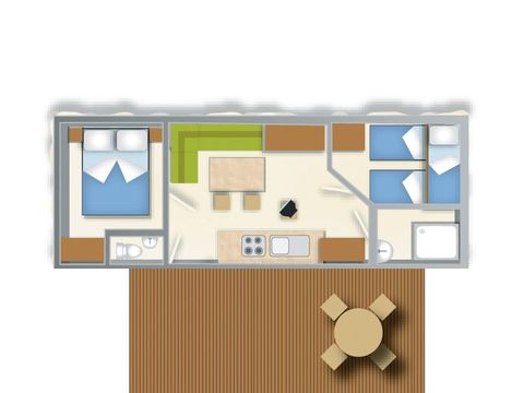 MOBILHOME 6 personnes - BLU ROMANTIC