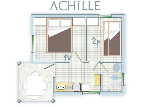 BUNGALOW 2 personnes - ACHILLE