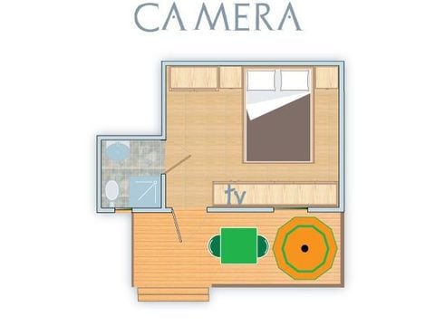 MOBILHOME 2 personnes - CHAMBRE