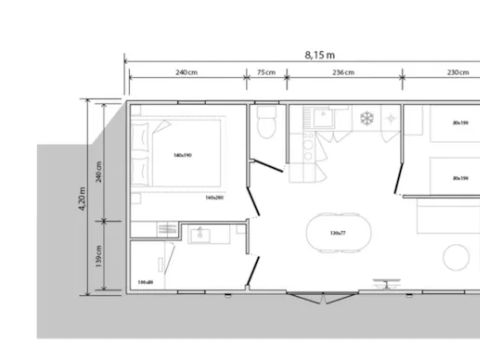 MOBILHOME 5 personnes - O'hara Prenium