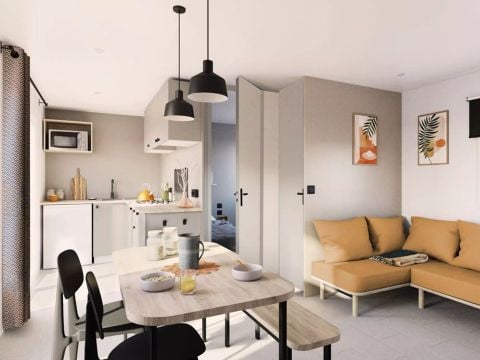 MOBILHOME 4 personnes - Cottage Privilège 3 Pièces 4 Personnes + TV