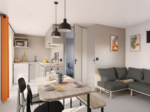 MOBILHOME 4 personnes - Privilège 2 chambres Terrasse couverte