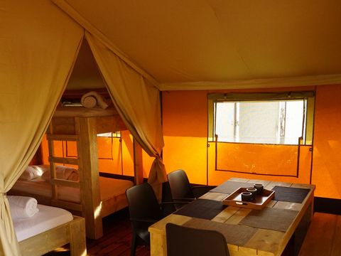 Tente en toile et en bois 5 personnes - Tente Safari