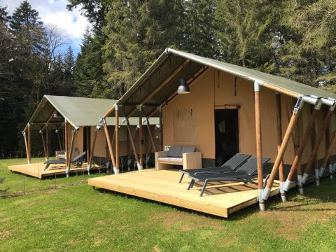 Tente en toile et en bois 5 personnes - Tente Safari