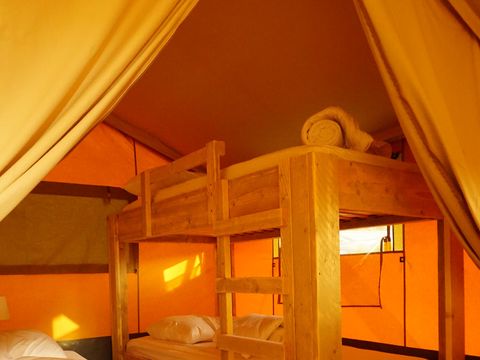 Tente en toile et en bois 5 personnes - Tente Safari