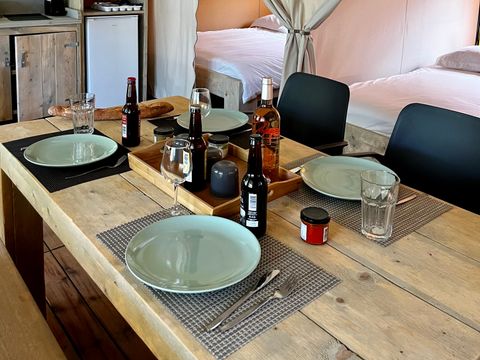 Tente en toile et en bois 5 personnes - Tente Safari