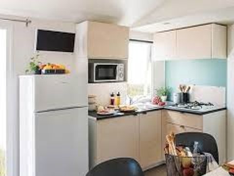 MOBILHOME 6 personnes - MOBILE HOME RECENT - 3 chambres avec climatisation et TV - 30m²