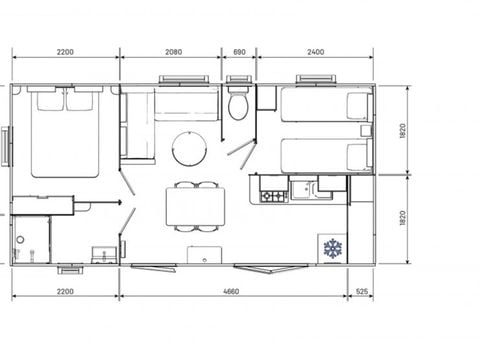 MOBILHOME 4 personnes - Loggia premium 29/30m²