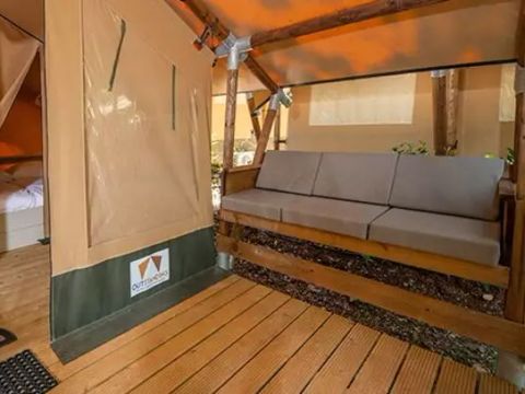 TENTE TOILE ET BOIS 5 personnes - Super Lodge | 2 Ch. | 4/5 Pers. | Terrasse simple