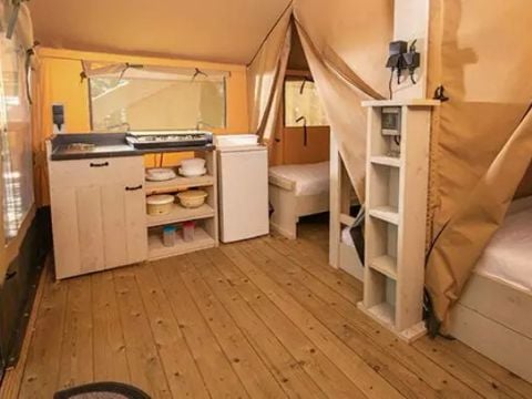 TENTE TOILE ET BOIS 5 personnes - Super Lodge | 2 Ch. | 4/5 Pers. | Terrasse simple