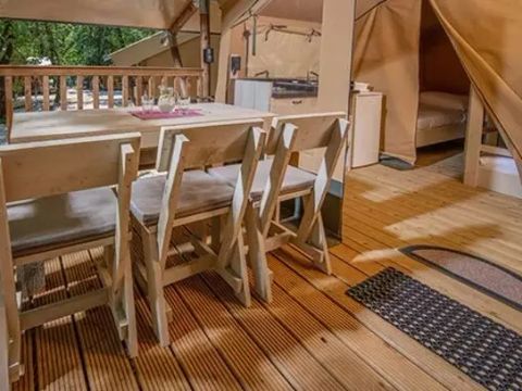 TENTE TOILE ET BOIS 5 personnes - Super Lodge | 2 Ch. | 4/5 Pers. | Terrasse simple