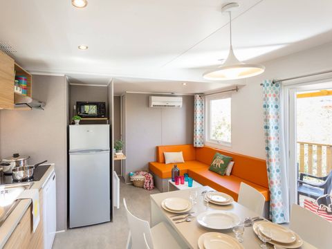 MOBILHOME 6 personnes - Premium | 3 Ch. | 6 Pers. | Terrasse surélevée | Clim.