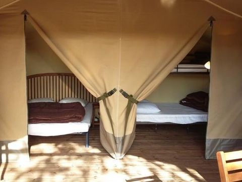 Tente en toile et en bois 5 personnes - KENYA, sans sanitaires