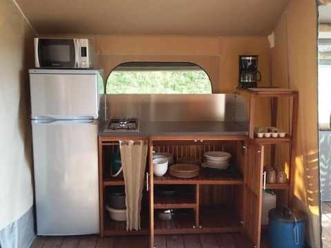 Tente en toile et en bois 5 personnes - KENYA, sans sanitaires