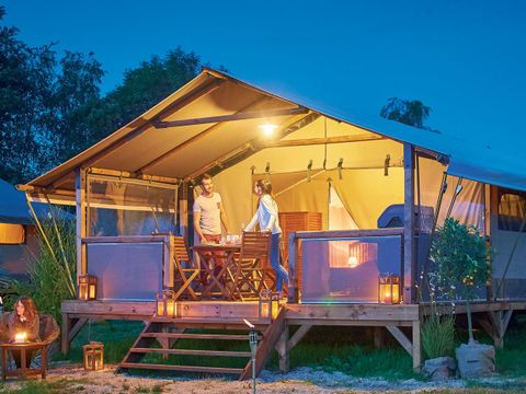Tente en toile et en bois 5 personnes - KENYA, sans sanitaires